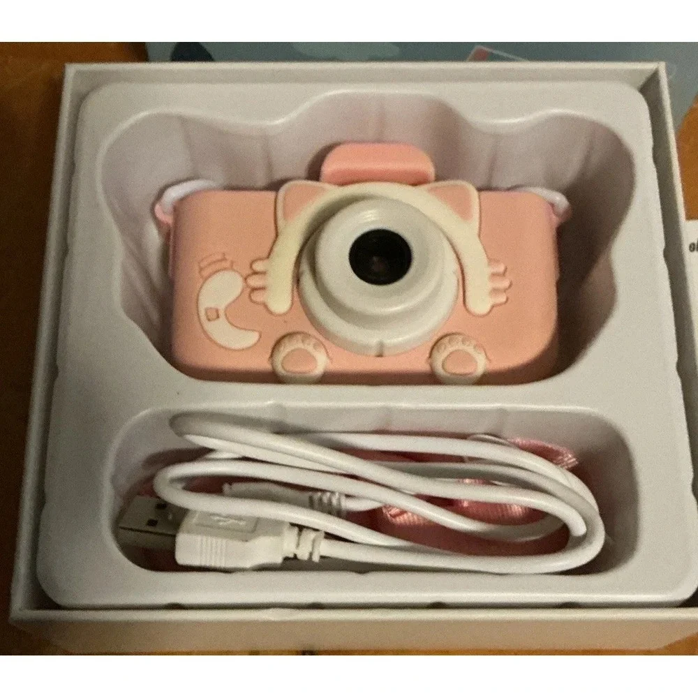 Kids Digital Camera Children LCD HD Rechargeable Pink Woof Good Dog New Open Box